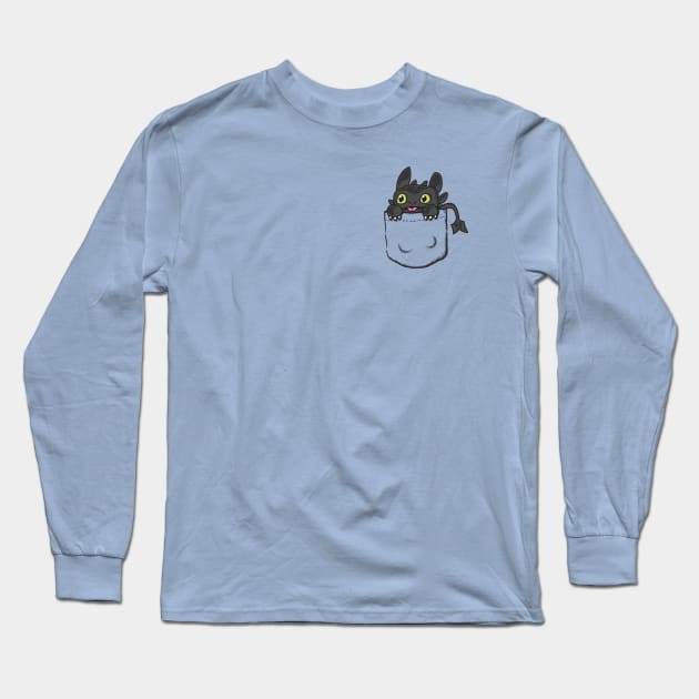 Pocket Toothless Long Sleeve T-Shirt by tabners